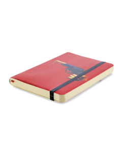 Multicolored Notebook with Gold-Tipped Gun Cover