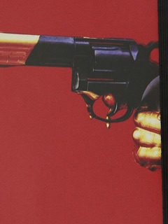 Multicolored Notebook with Gold-Tipped Gun Cover
