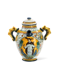 Ceramic Vase With St. Peter The Martyr Decoration