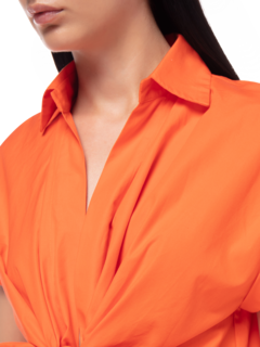 MINIATO TAFFETA SHORT SLEEVE MIDI DRESS