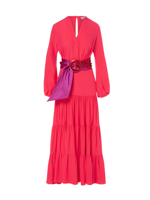 SASSARI CREPE DE CHINE MIDI DRESS