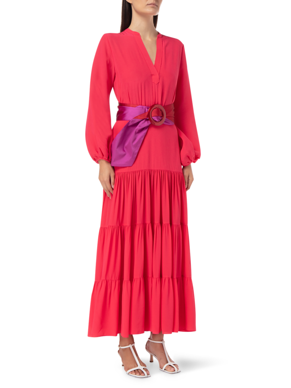 SASSARI CREPE DE CHINE MIDI DRESS