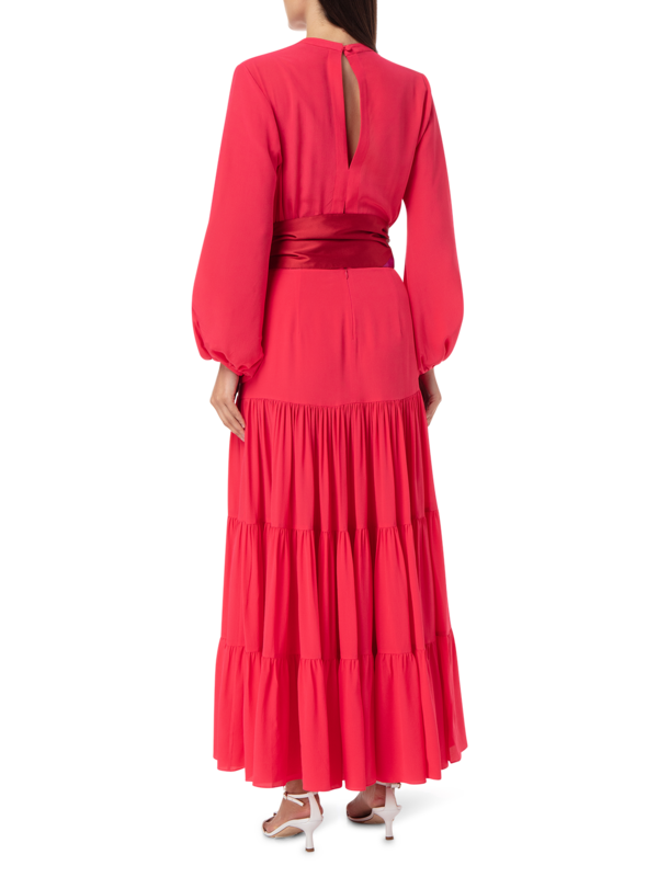 SASSARI CREPE DE CHINE MIDI DRESS