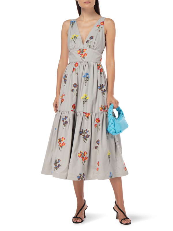 DOROTEA EMBROIDERED MIDI DRESS