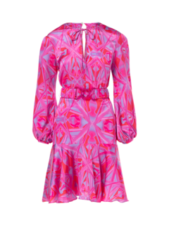 FIORENZA KALEIDOSCOPE SILK MINI DRESS