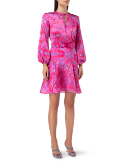 FIORENZA KALEIDOSCOPE SILK MINI DRESS