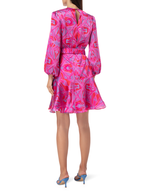 FIORENZA KALEIDOSCOPE SILK MINI DRESS