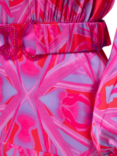 FIORENZA KALEIDOSCOPE SILK MINI DRESS
