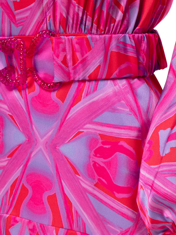 FIORENZA KALEIDOSCOPE SILK MINI DRESS