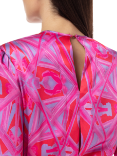 FIORENZA KALEIDOSCOPE SILK MINI DRESS