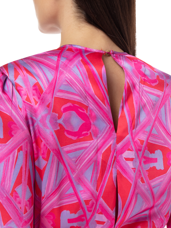 FIORENZA KALEIDOSCOPE SILK MINI DRESS