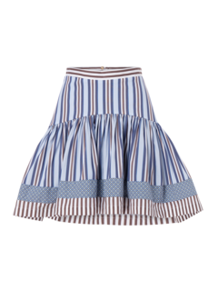ARYANA STRIPED COTTON MINI SKIRT