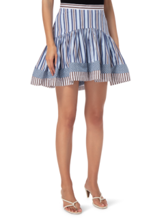 ARYANA STRIPED COTTON MINI SKIRT