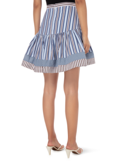 ARYANA STRIPED COTTON MINI SKIRT