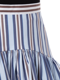 ARYANA STRIPED COTTON MINI SKIRT