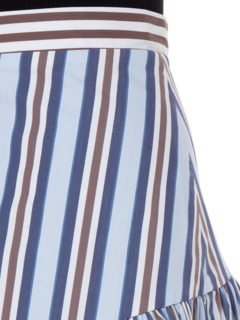 ARYANA STRIPED COTTON MINI SKIRT