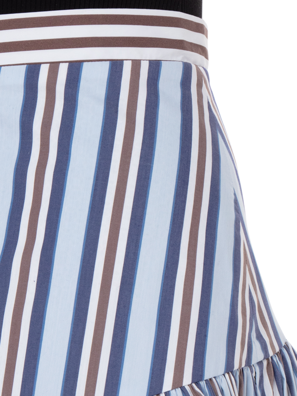 ARYANA STRIPED COTTON MINI SKIRT