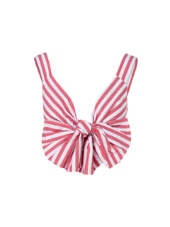 ELLA STRIPED COTTON CROP TOP