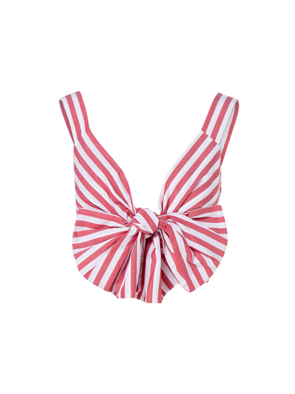 ELLA STRIPED COTTON CROP TOP
