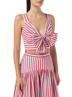 ELLA STRIPED COTTON CROP TOP