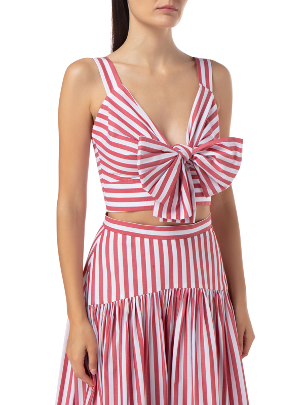ELLA STRIPED COTTON CROP TOP