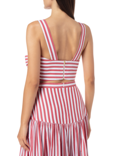 ELLA STRIPED COTTON CROP TOP