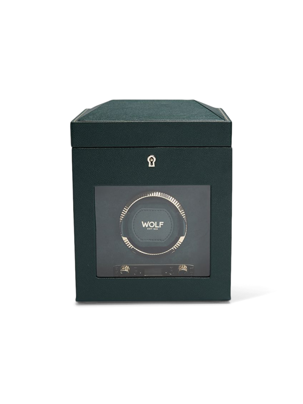 British Racing Single Watch Winder w/ Storage Green