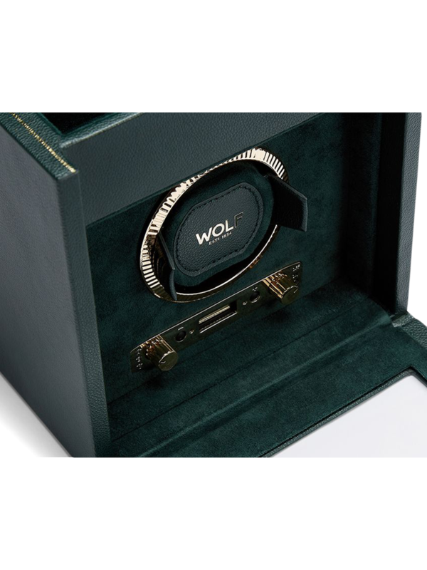 British Racing Single Watch Winder w/ Storage Green