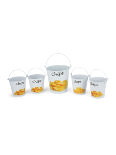 Chips Bucket, Set of Five