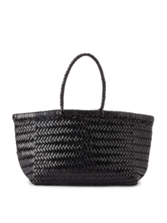 حقيبة حمل تريبل جامب صغيرة منسوجة من الجلد