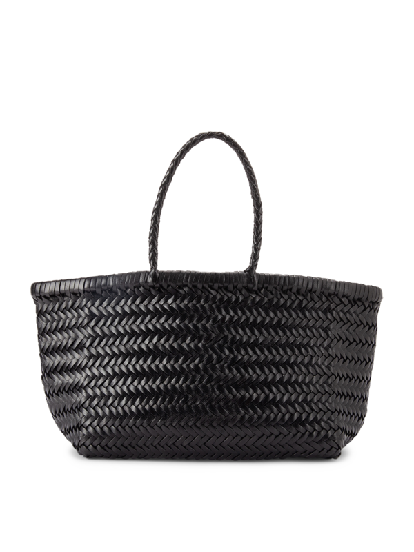 حقيبة حمل تريبل جامب صغيرة منسوجة من الجلد