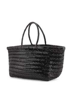 حقيبة حمل تريبل جامب صغيرة منسوجة من الجلد