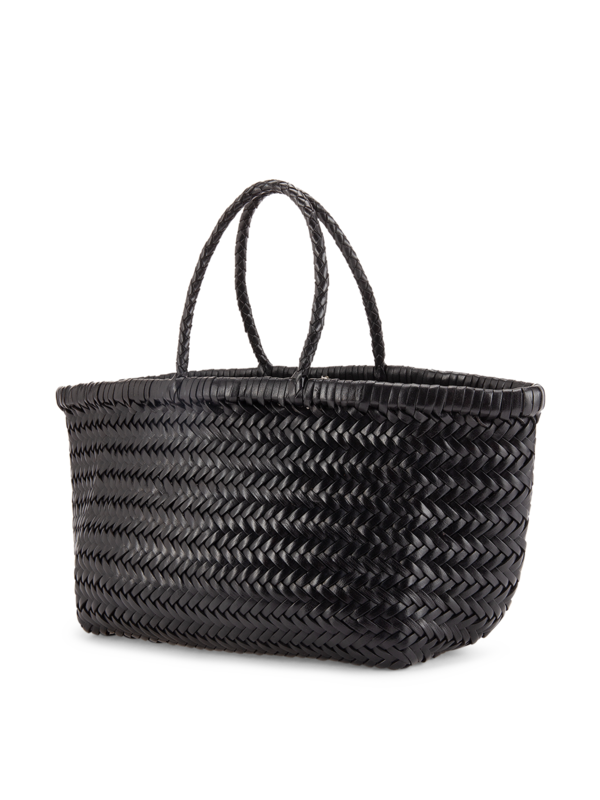 حقيبة حمل تريبل جامب صغيرة منسوجة من الجلد