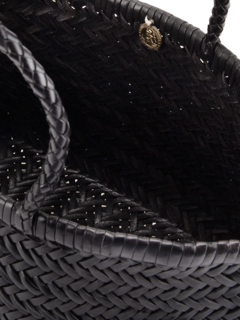 حقيبة حمل تريبل جامب صغيرة منسوجة من الجلد