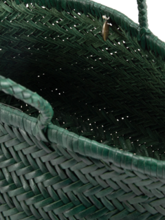 TRIPLE JUMP SMALL WOVEN LEATHER TOTE BAG