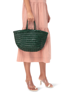 TRIPLE JUMP SMALL WOVEN LEATHER TOTE BAG