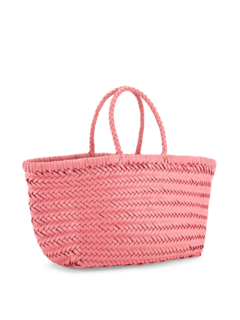 TRIPLE JUMP SMALL WOVEN LEATHER TOTE BAG