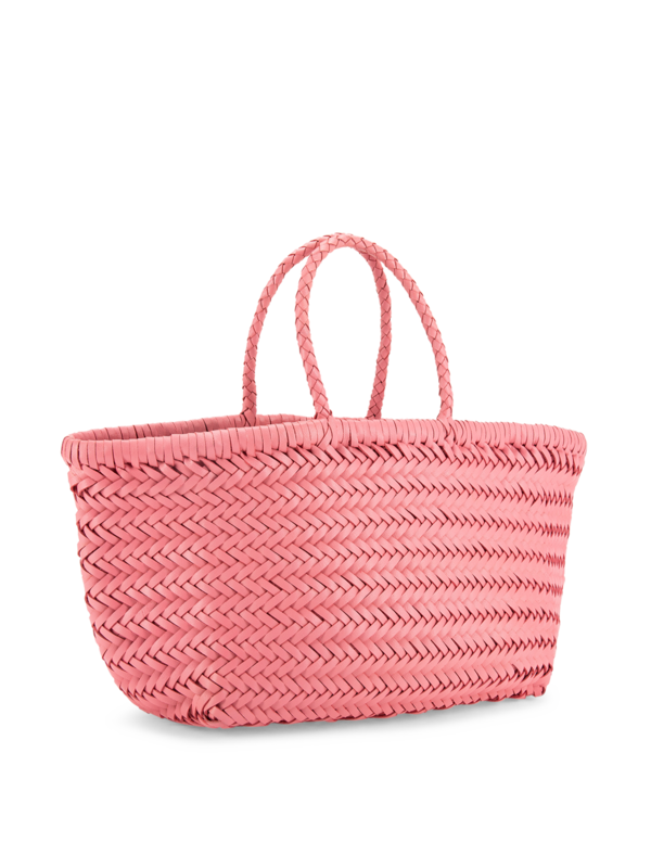 TRIPLE JUMP SMALL WOVEN LEATHER TOTE BAG