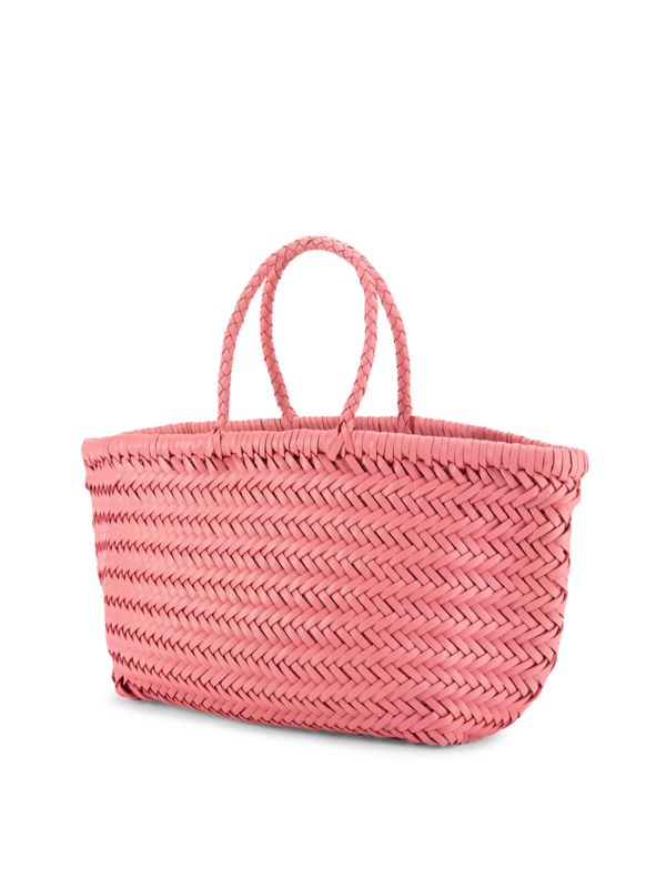 TRIPLE JUMP SMALL WOVEN LEATHER TOTE BAG