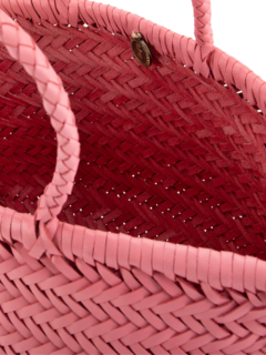 TRIPLE JUMP SMALL WOVEN LEATHER TOTE BAG