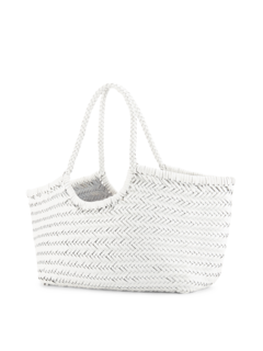 حقيبة حمل نانتوكيت كبيرة منسوجة من الجلد