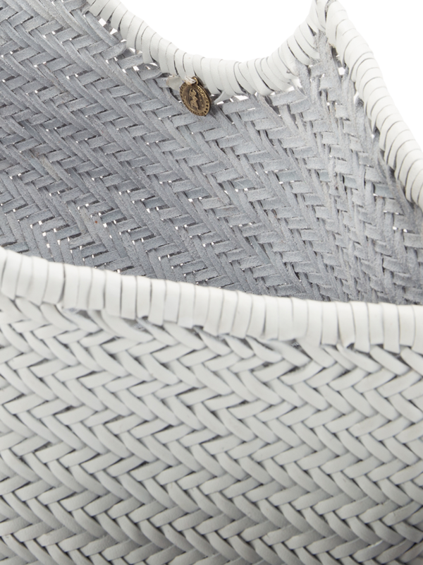 حقيبة حمل نانتوكيت كبيرة منسوجة من الجلد