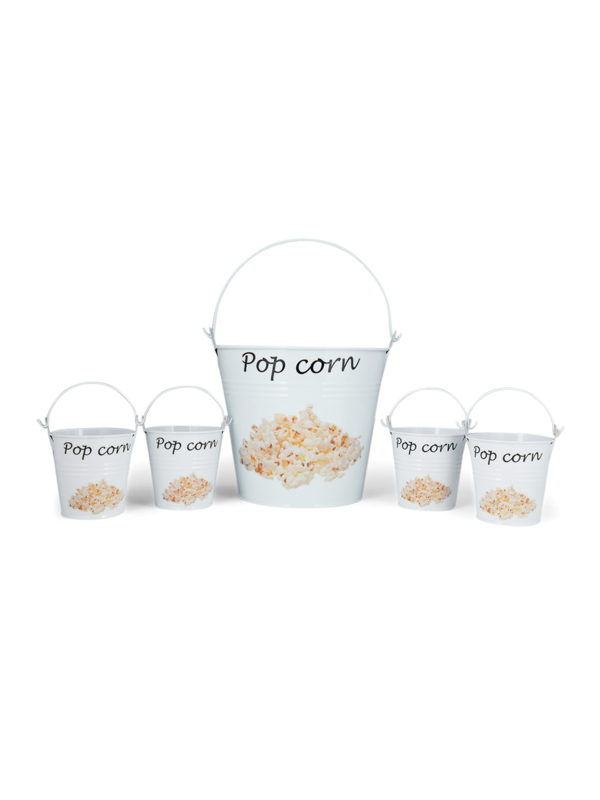 Popcorn Bucket, Set of Five