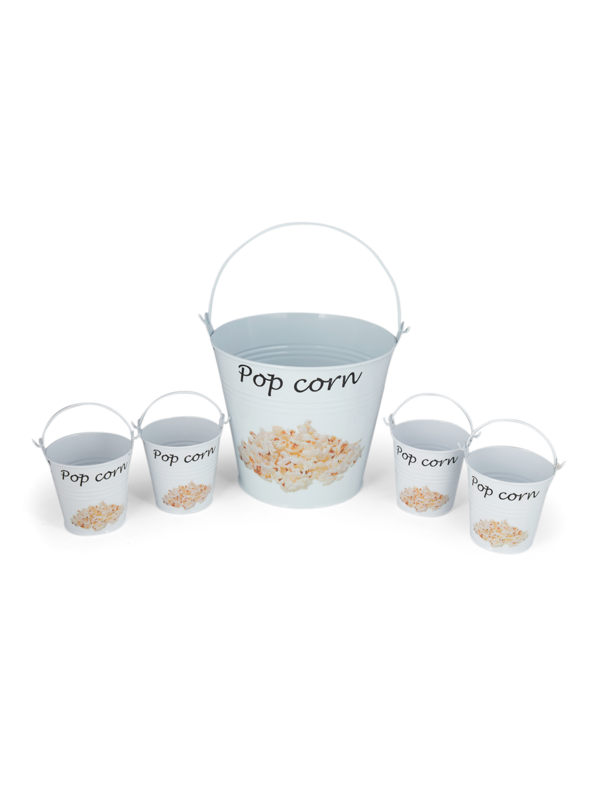 Popcorn Bucket, Set of Five
