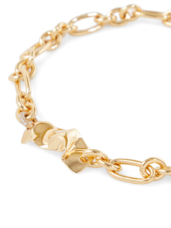 White Pave Stones Chain Necklace