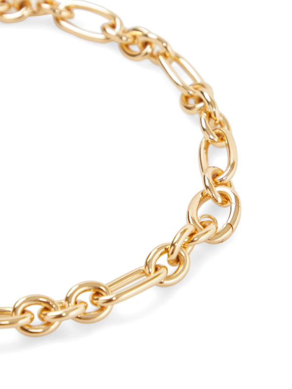 White Pave Stones Chain Necklace