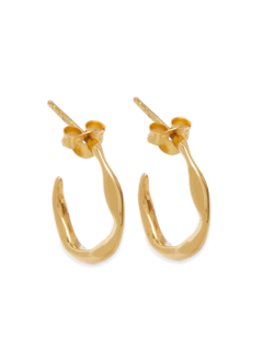 Polished Organic Hoop Earrings