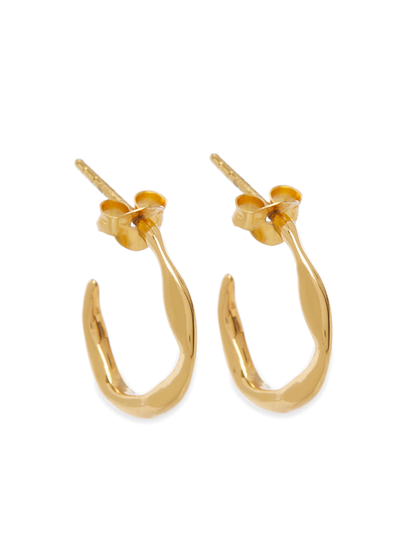 Polished Organic Hoop Earrings