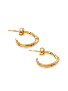 Polished Organic Hoop Earrings