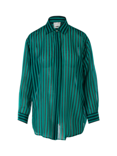 قميص كوتوتن مخطط بأكمام طويلة من الفوال